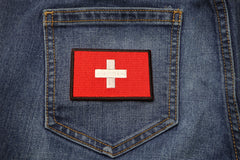 Swiss Flag Patch - 3x2 inch