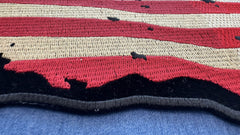 Waving American Flag Patch - 11.75x9 inch