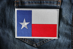 Texas Flag Iron on Patch Medium - 5x3.5 inch