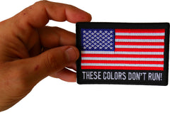 These Colors Don't Run US Flag Patch - 4x2.75 inch