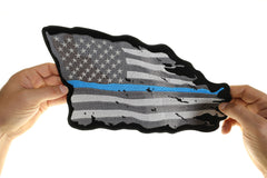 Blue Stripe American Flag Patch - 11.75x9 inch