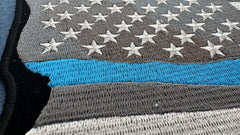 Blue Stripe American Flag Patch - 11.75x9 inch