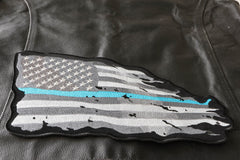 Blue Stripe American Flag Patch - 11.75x9 inch