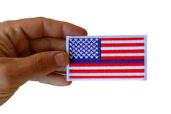 Blue Stripe US Flag Patch for Police - 3.5x2 inch