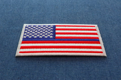 Blue Stripe US Flag Patch for Police - 3.5x2 inch