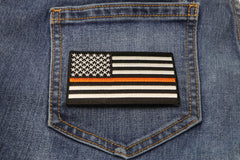 Thin Orange Line American Flag For Search & Rescue - 3.5x2 inch