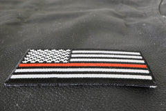 Thin Orange Line American Flag For Search & Rescue - 3.5x2 inch