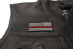 Thin Red Line American Flag Reversed Patch - 3.5x2 inch