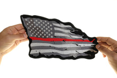 Red Stripe American Flag Patch - 11.75x9 inch