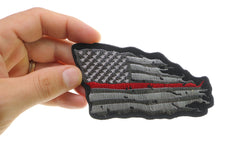 Thin Red Line American Tattered Flag Patch - 4x3 inch