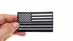 Thin Silver Line American Flag For Corrections - 3.5x2 inch