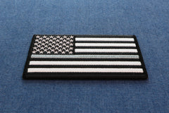 Thin Silver Line American Flag For Corrections - 3.5x2 inch