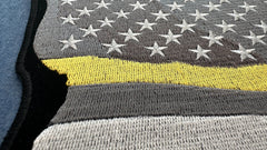 Yellow Stripe American Flag Patch - 11.75x9 inch