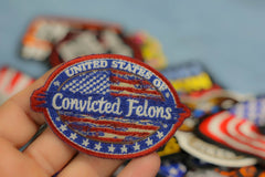 United States of Convicted Felons Patch - 3.5x2.5 inch