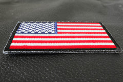 American Flag Patch with Black Borders - 3x2 inch