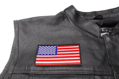 US Flag Patch 4 Inch Black Border - 4x2.5 inch