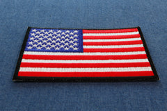 US Flag Patch 4 Inch Black Border - 4x2.5 inch