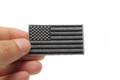 US Flag Patch Black and Gray 2.5 Inch - 2.5x1.4 inch