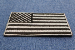 US Flag Patch Black and Gray 2.5 Inch - 2.5x1.4 inch