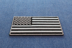 US Flag Patch Black and Gray 3.5 Inch - 3.5x1.9 inch