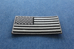 US Flag Patch Black and Gray 3 Inch - 3x1.6 inch