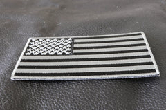 US Flag Patch Black and Gray 4 Inch - 4x2.2 inch