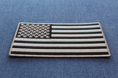 US Flag Patch Black and Gray 4 Inch - 4x2.2 inch