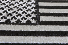 US Flag Patch Black and Gray 4 Inch - 4x2.2 inch