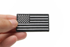 US Flag Patch Black and White 2.5 Inch - 2.5x1.4 inch