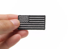 US Flag Patch Black and White 2 Inch - 2x1.1 inch