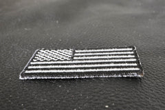 US Flag Patch Black and White 2 Inch - 2x1.1 inch