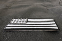 US Flag Patch Black and White 3.5 Inch - 3.5x1.9 inch