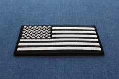 US Flag Patch Black and White 3.5 Inch - 3.5x1.9 inch