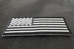 US Flag Patch Black and White 3 Inch - 3x1.6 inch