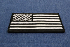 US Flag Patch Black and White 3 Inch - 3x1.6 inch