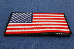 US Flag Patch Black Border 2.5 Inch - 2.5x1.4 inch