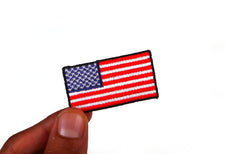 US Flag Patch Black Border 2 Inch - 2x1.1 inch