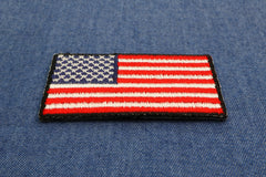 US Flag Patch Black Border 2 Inch - 2x1.1 inch