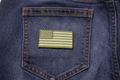 US Flag Patch Earth Green 2.5 Inch - 2.5x1.4 inch