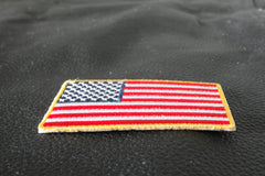 US Flag Patch Gold Border 2.5 Inch - 2.5x1.4 inch