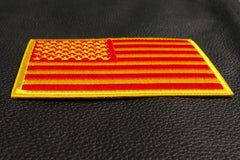 US Flag Patch Red Yellow Marine Colors - 4x2.5 inch