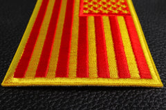 US Flag Patch Red Yellow Marine Colors - 4x2.5 inch