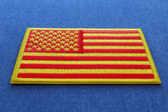 US Flag Patch Red Yellow Marine Colors - 4x2.5 inch