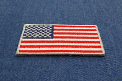 US Flag Patch White Border 2 Inch - 2x1.1 inch