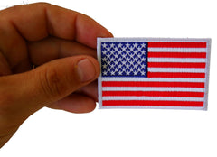 US Flag White Border Patch - 3x2 inch