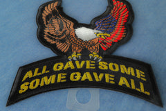 US POW MIA Upwing Eagle Rocker Small Patch - 4x5 inch