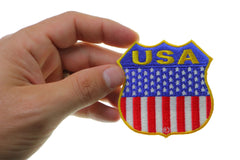 USA  Shield Flag Patch - 2.75x2.75 inch