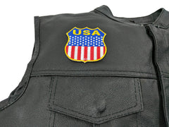 USA  Shield Flag Patch - 2.75x2.75 inch