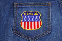 USA  Shield Flag Patch - 2.75x2.75 inch