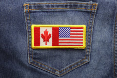 USA Canada Patch - 4x1.75 inch